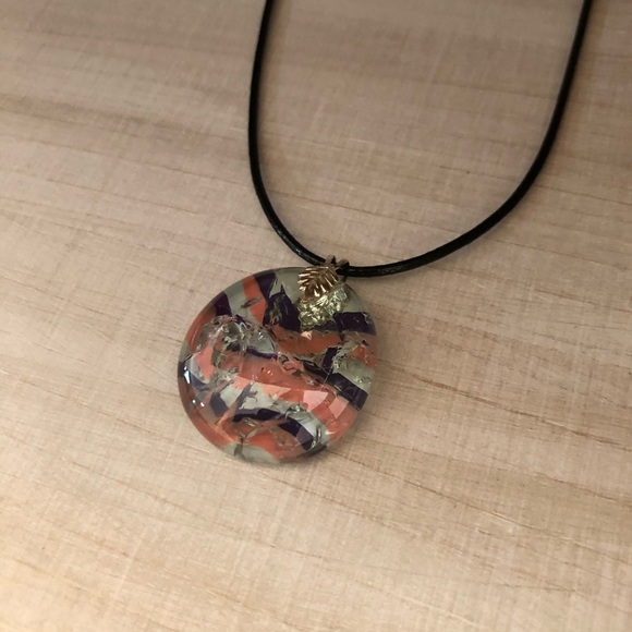 Glass pendant necklace Handmade necklace boho - Picture 6 of 12